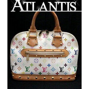 Louis Vuitton Alma Handbag Multicolor White